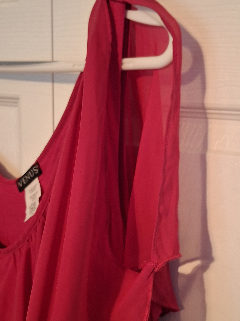 Hot Pink Ruffle Top Dress - Picture 4 of 4